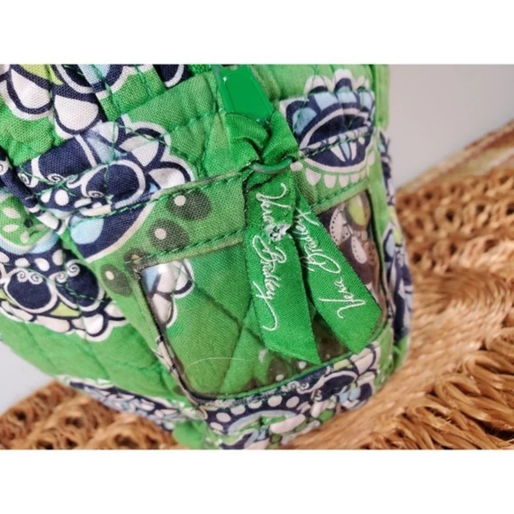 Vera Bradley Lime's Up Quilted Insulated Lunch Bag Green Blue Retired Print